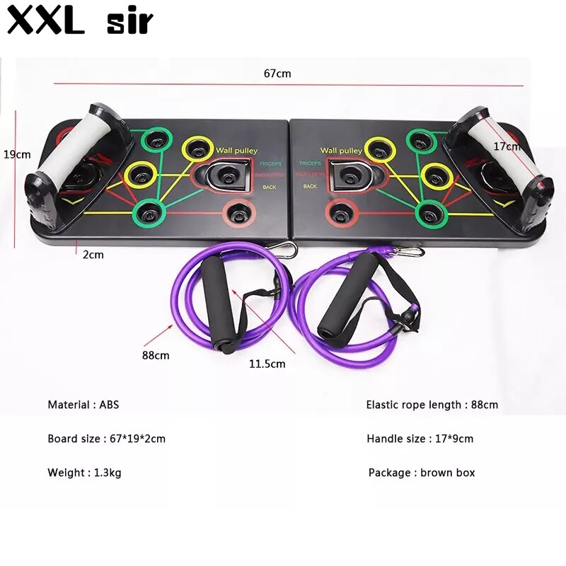 Push Up Board with Resistance Band