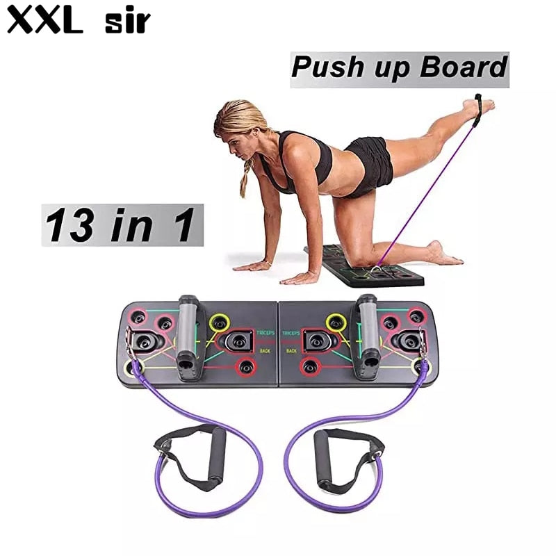 Push Up Board with Resistance Band