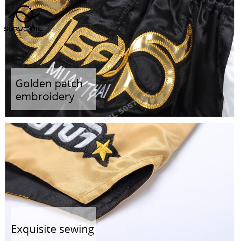 Satin Muay Thai Kick Boxing Shorts