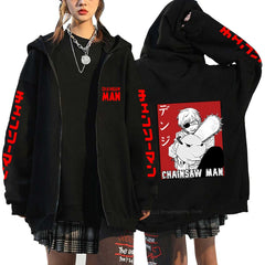 Anime Chainsaw Man Sweatshirts Denji Hooded