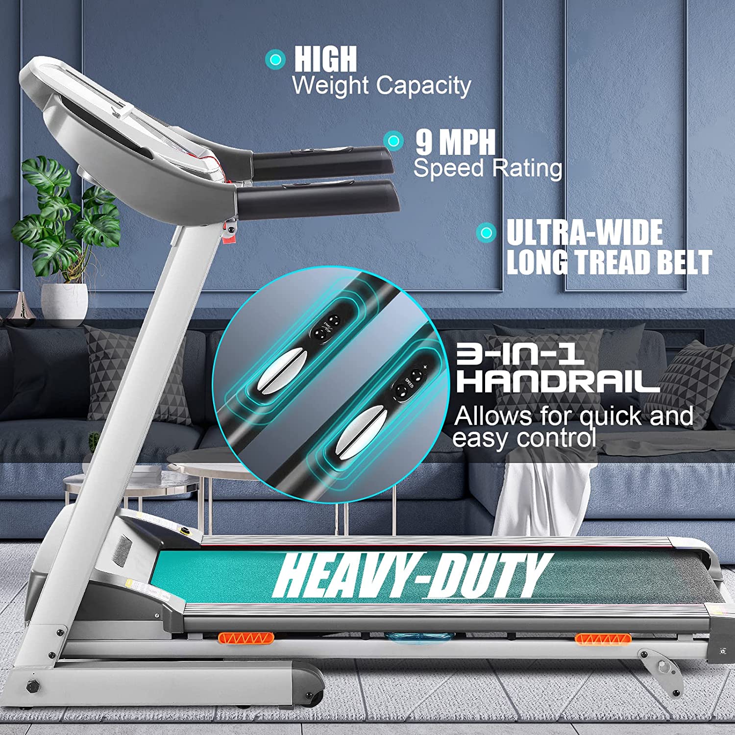 Automatic Ultra-Wide Folding Treadmill