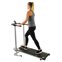 Compact Foldable Exercise Machine Manual Treadmill